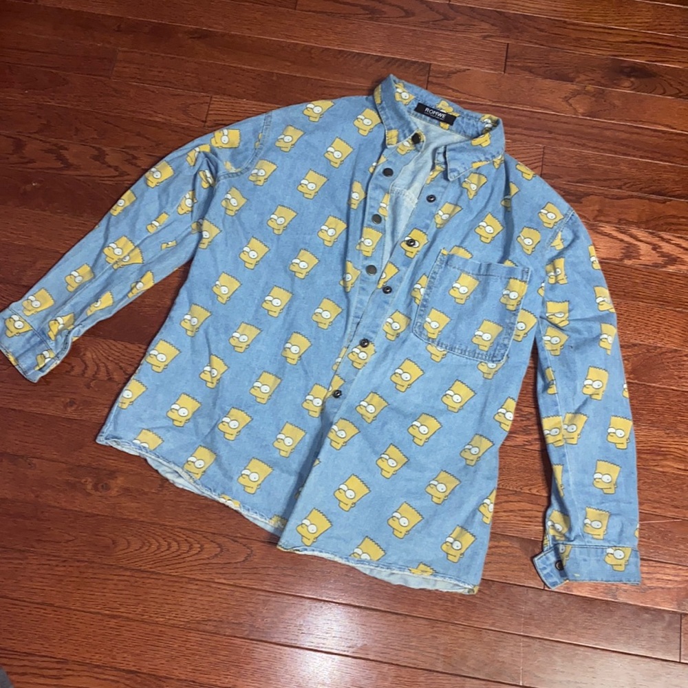 Bart Simpson Denim Shacket